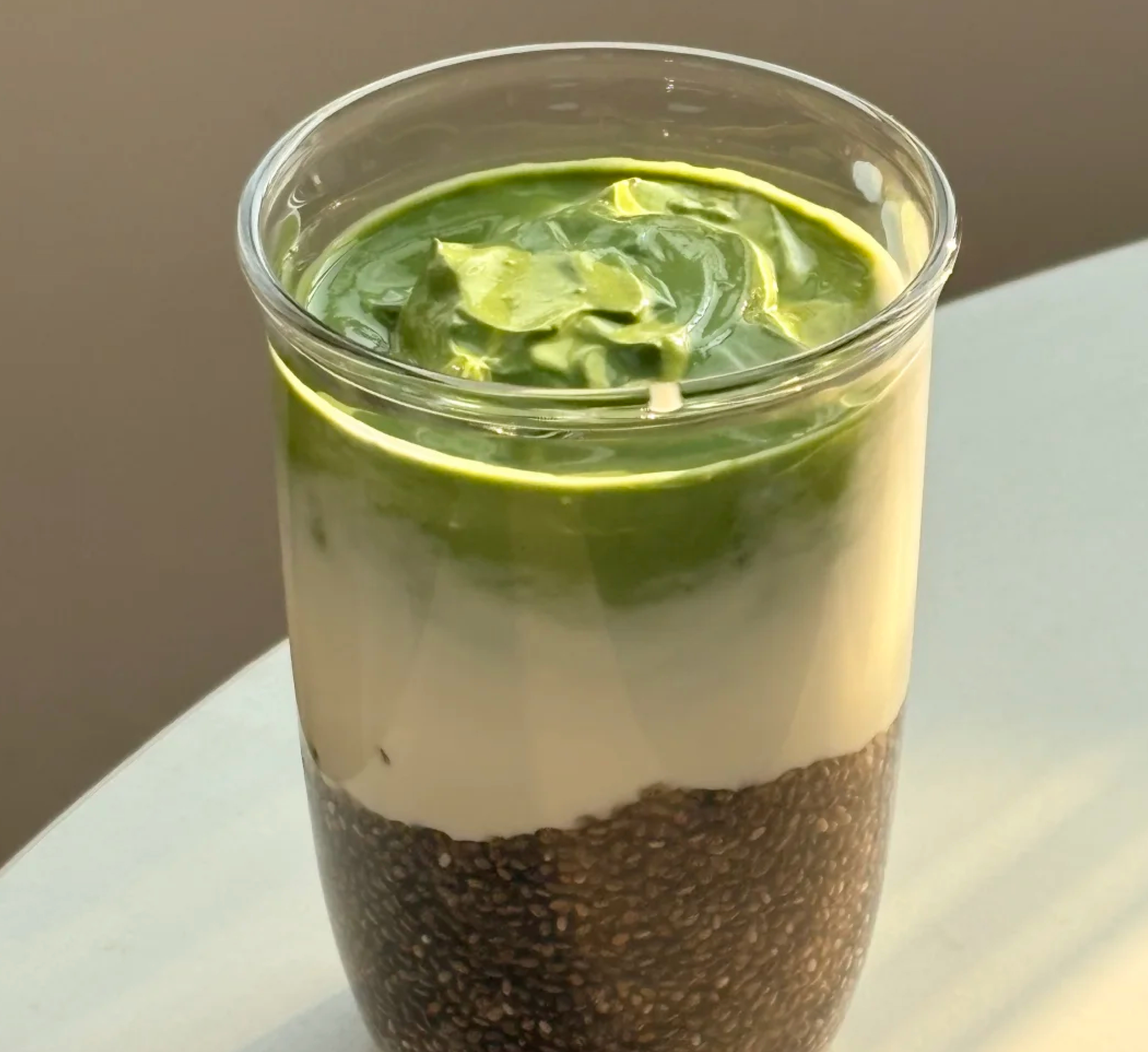 Matcha Chia Yogurt Smoothie