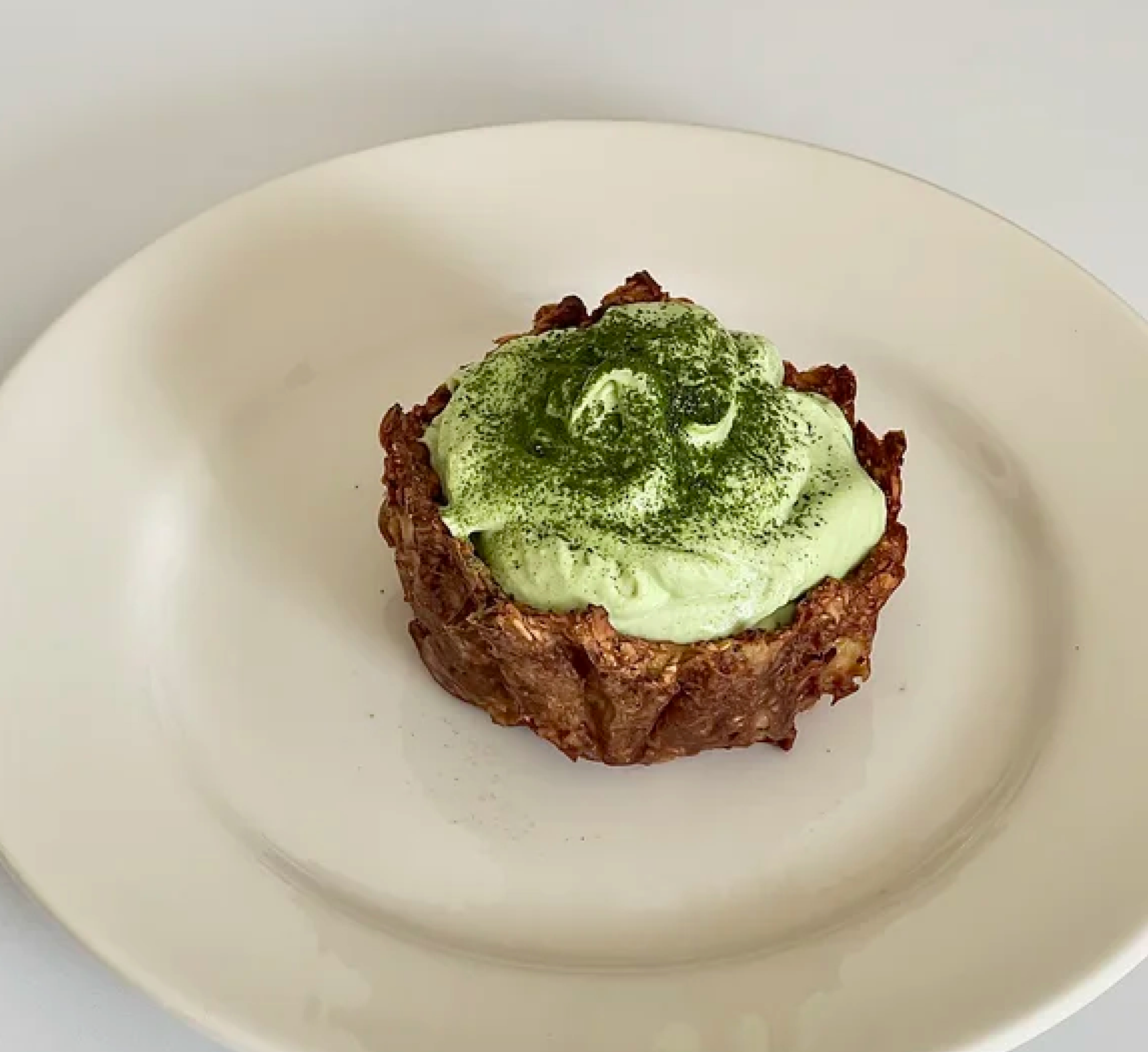 Matcha Cocoa Oat Tart