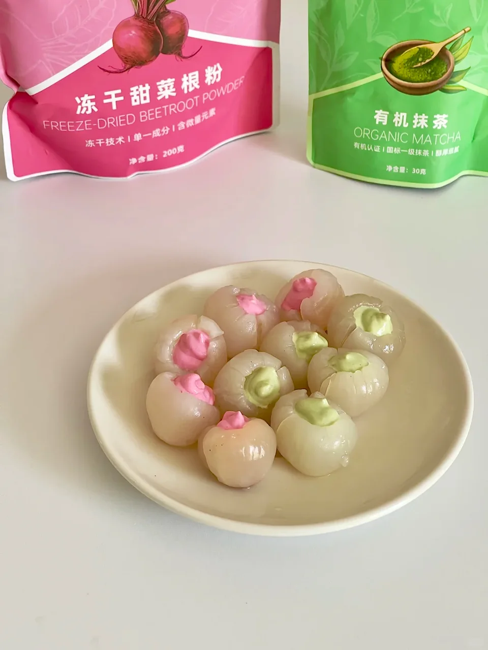 抹茶荔枝酸奶冻